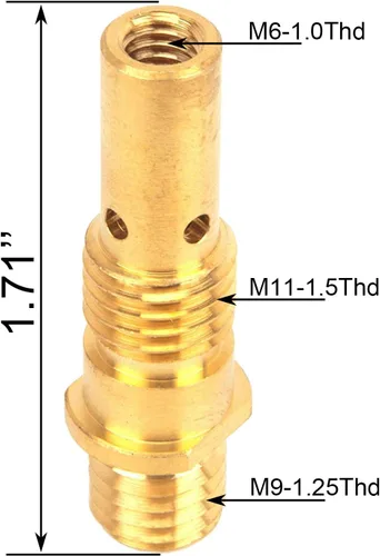 Miniatura 5 de Kit de pistola de soldadura Mig de 0.030 pulgadas para Lincoln Magnum 100L Tweco Mini/#1 Pistola Mig: 20 puntas de contacto 11-30 0.030 pulgadas + 2