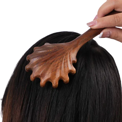 Miniatura 7 de Masajeador de cuero cabelludo hecho a mano - Depurador de cuero cabelludo para el crecimiento del cabello y alivio del estrés, fabricado con madera