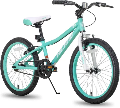 Hiland 20 24 Inch Mountain Bike for Kids Age 5 + Year Old, Front Suspension Fork Kids' Bicycles for Boys Girls Multiple Colors Verde