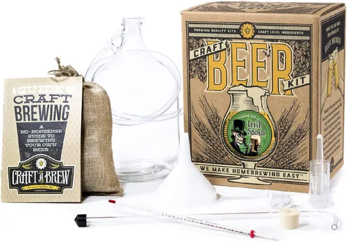 Craft A Brew - Irish Stout - Kit de elaboración de cerveza - Haz tu propia cerveza artesanal - Equipo y suministros completos - Kit de inicio para