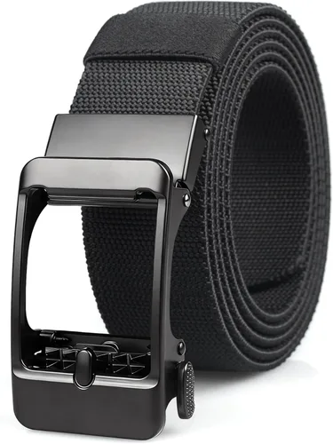 Cinturón estilo trinquete para hombre, cinturón tejido de nailon