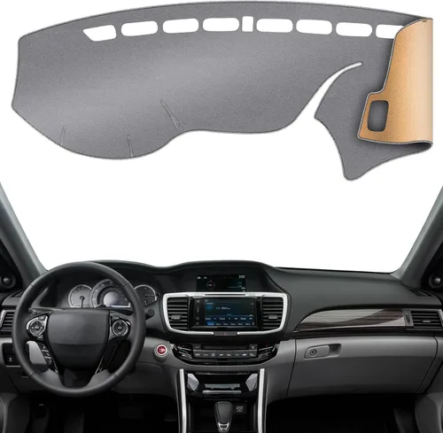 Miniatura 15 de Cubierta de tablero Tapete de salpicadero Compatible con Ho-nda Civic 2015-2012 (para transmisión izquierda), tapete de salpicadero para coche