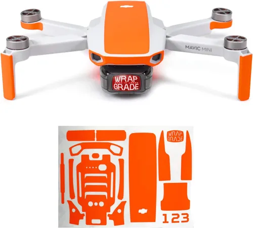 Miniatura 3 de Wrapgrade Skin compatible con DJI Mavic Mini Color decorativo Super Rojo