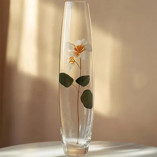 Miniatura 29 de Efavormart - Juego de 2 centros de mesa de trompeta con adornos de cristal transparente de 31 pulgadas, jarrón reversible de plástico para flores