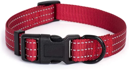 Miniatura 12 de Mile High Life Collar para perro Collares reflectantes de nailon para perros Collares ligeros para cachorros Collares rosados para perros 3