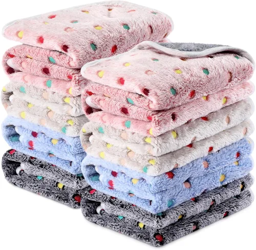 Miniatura 11 de Tudomro 8 Piezas Mantas Absorbentes y Lavables para Conejillo de Indias, Ropa de Cama de Vellón Animal, Forros para Jaula, Impermeables