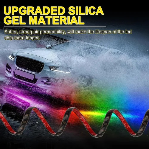 Miniatura 4 de OPP ULITE Tira de Luz Subterránea para Coche, Color de Persecución de Sueños, Material de Silicona Mejorado, 212 Modos, 252pcs LED, Kit de Luces