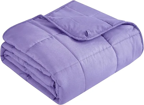 Miniatura 34 de Topcee - Manta con peso para adultos (15 libras, 48 x 72 pulgadas), manta de enfriamiento pesada de tamaño individual, suave y transpirable
