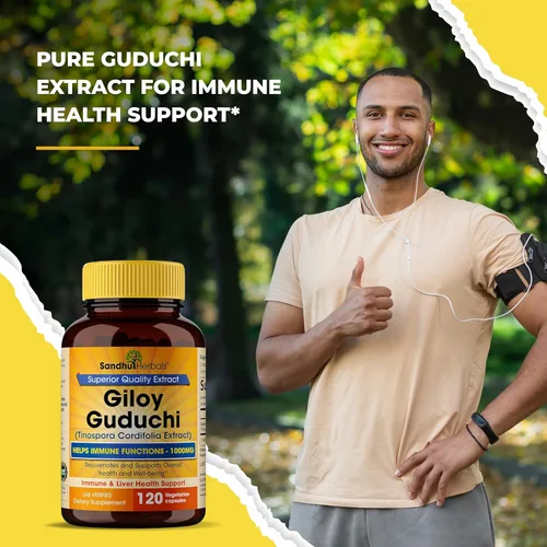 Miniatura 9 de SANDHUHERBALS Giloy orgánico (Guduchi) Polvo Herbal 120 cápsulas vegetarianas para hombres y mujeres Suplemento herbario natural para apoyo