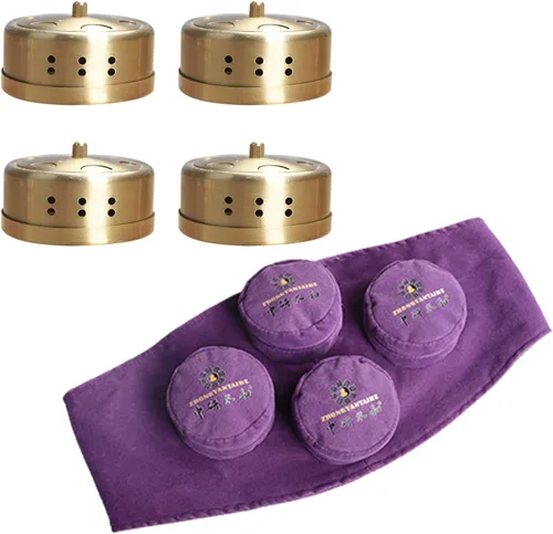 Miniatura 12 de Caja de madera de cuatro agujeros para la terapia Moxa Moxibustión (Rectángulo)