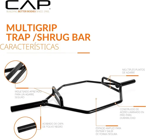 Miniatura 3 de CAP Barbell - Barra olímpica de trampa Varias opciones de agarre