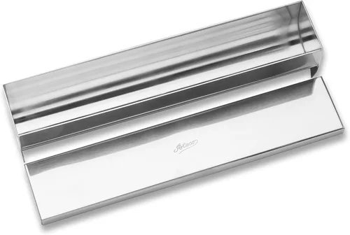 Ateco Molde de terrina de acero inoxidable con tapa, fondo redondo, 11.75 x 2.25 pulgadas