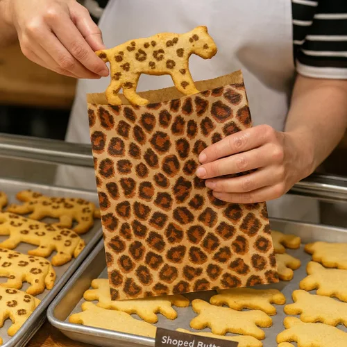 Miniatura 4 de 888 Display – 200 piezas de 8.5 x 11 pulgadas de papel de tono leopardo bolsas de regalo de compras