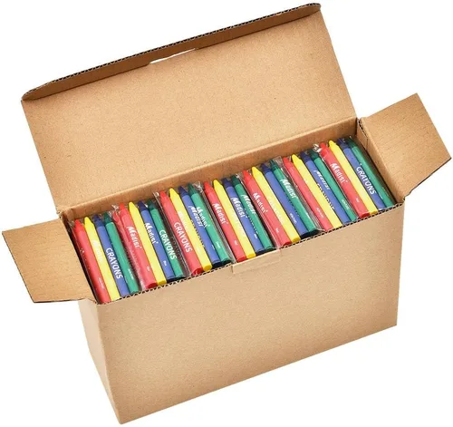 Madisi Paquete de crayones a granel, tamaño regular, 4 colores, 150 paquetes, 600 unidades