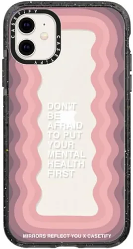 Miniatura 20 de CASETiFY Impact - Funda para iPhone 11 - Flower Power Retro - Negro Transparente