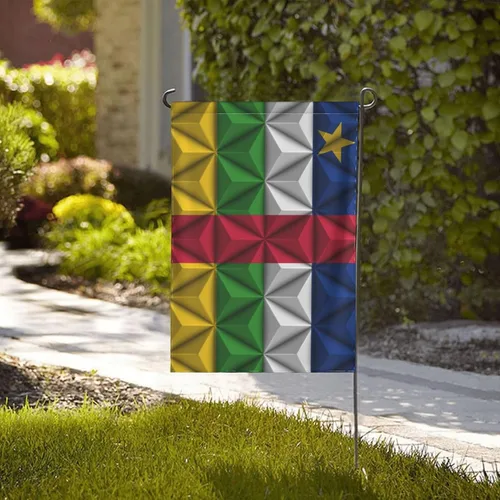 Miniatura 2 de Polygonal Effect Flag of Central African Republic Garden Flag 28"x40" Inch Double Sided Garden Flags Home Lawn Outdoor Decor Flags Party Banner