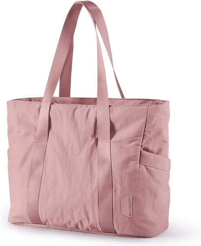 BAGSMART Bolso de mano grande para mujer, bolso de hombro con asa superior con hebilla para esterilla de yoga para gimnasio, trabajo, escuela
