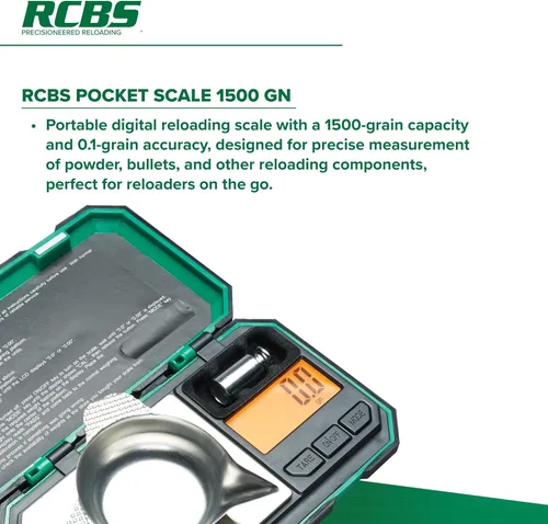 Miniatura 3 de RCBS Balanza de Bolsillo de 1500 Granos_98914, Verde