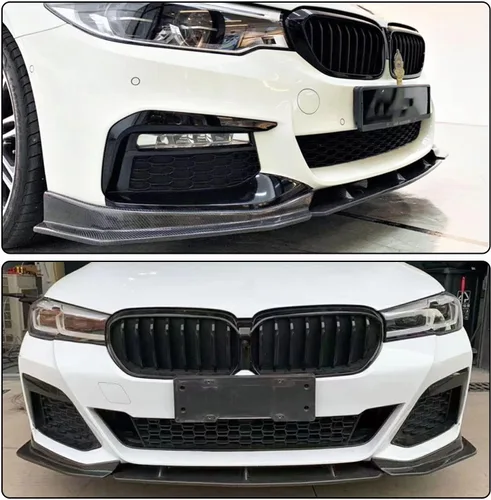 Miniatura 2 de Borde de parachoques delantero de fibra de carbono para BMW Serie 5 G30 G31 M Sport Sedan/Wagon 2017-2019 520i 530i 540i M550i M-tech salida