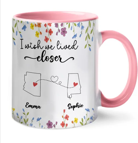 Miniatura 11 de Taza de café con texto en inglés "Besties There Are Friends That Become Family", tazas personalizadas para mejores amigas para mujeres, elige