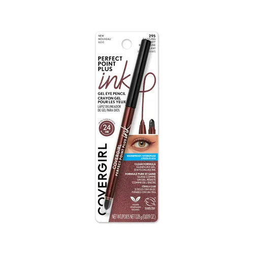 Miniatura 10 de COVERGIRL Perfect Point Plus - Lápiz de ojos de gel de tinta, pigmentado, de larga duración, fórmula vegana, negro azabache mate 275, 0.01 onzas
