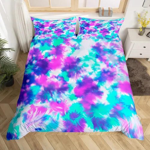 Miniatura 21 de Feelyou - Funda de edredón con estampado de auriculares, juego de ropa de cama con temática musical, patrón geométrico musical, funda de edredón