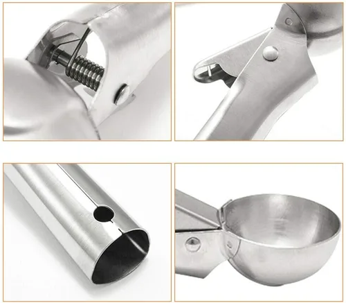 Miniatura 5 de Cuchara de helado de acero inoxidable antiadherente, 2 unidades (2 unidades pequeñas)