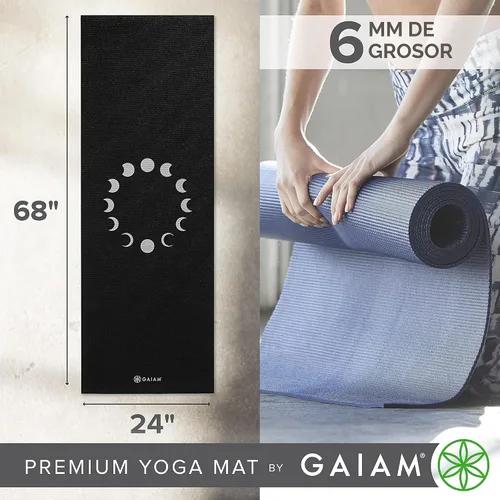 Miniatura 2 de Gaiam - Alfombrilla de yoga, 6 mm, extra gruesa, antideslizante, de primera calidad, para todo tipo de yoga, pilates y ejercicios en el suelo
