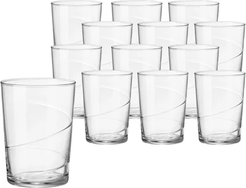 Miniatura 13 de Bormioli Rocco Bodega Collection - Juego de 12 vasos medianos de 12 onzas para agua, bebidas y cócteles, vasos de vidrio templado transparente de 12