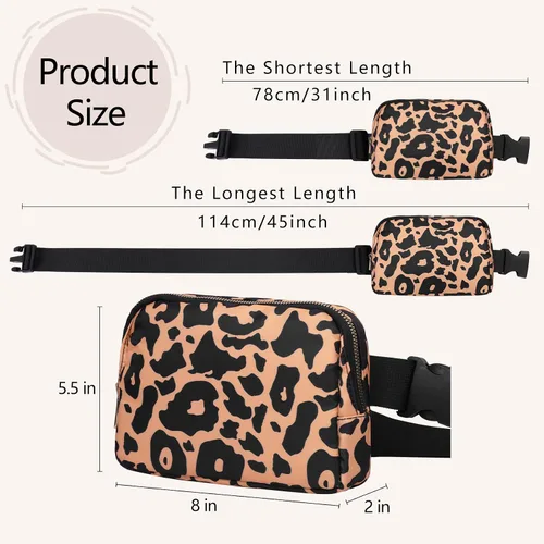 Miniatura 18 de Riñonera cruzada para mujeres y hombres, bolsa para cinturón para senderismo con correa ajustable, riñonera para correr, entrenamiento, deportes