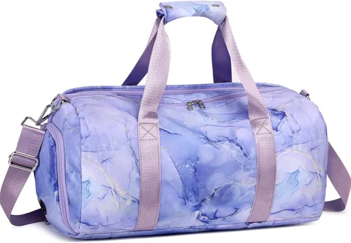Bolsa de deporte para gimnasio, bolsa de viaje de fin de semana, bolsa de gimnasia de baile con compartimento para zapatos y bolsillo para ropa