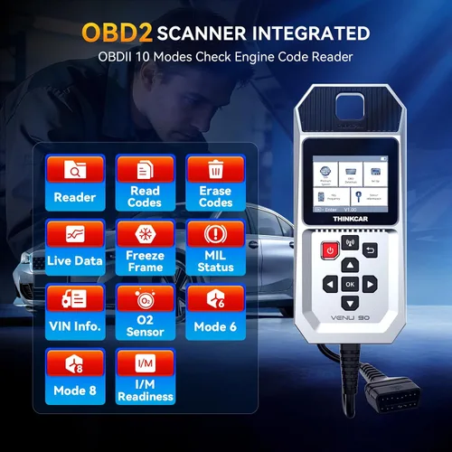 Miniatura 8 de THINKTPMS VENU90 TPMS OBD2 Herramienta de diagnóstico, activar/leer/aprender servidor TPMS, programación de sensores THINKCAR/MUCAR (315/433MHz),