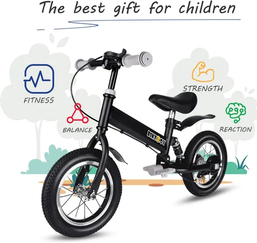 Miniatura 5 de Balance Bike 2 in 1,The Dual Use of a Kids Balance Bike and Kids Bike,12 14 Inches for 2-6 Years Old,with Shock Absorbers, Fenders, Pedals