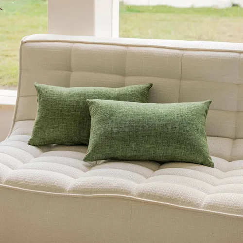 Miniatura 17 de Home Brilliant - Juego de 2 fundas de almohada Euro Sham de 26 x 26 pulgadas / 66 x 66 cm., de lino suave con forro decorativo de Navidad, fundas