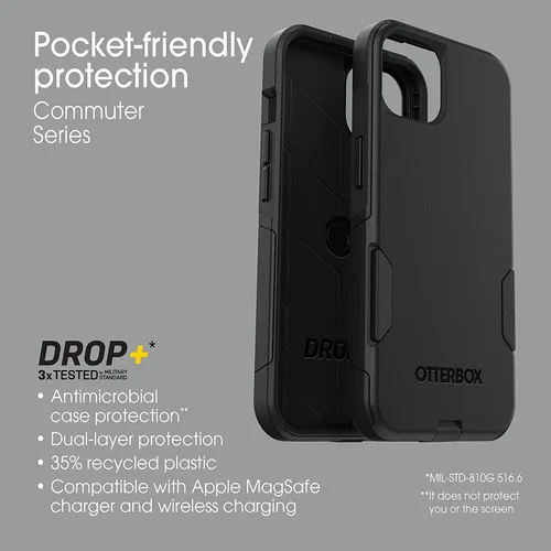 Miniatura 7 de OtterBox Commuter Series - Funda para iPhone 13 (solamente), embalaje no minorista, color negro