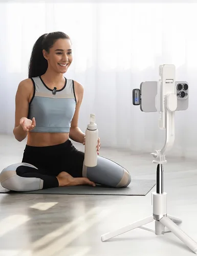 Miniatura 9 de Mini micrófono de solapa inalámbrico para iPhone y Android, micrófonos de clip dual con funda de carga de 30 horas, cancelación de ruido