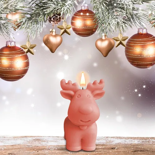 Miniatura 3 de Moldes de vela de Navidad 3D, moldes de jabón de silicona de ciervo para hacer velas, moldes de velas de ciervo Sika, decoración de pastel