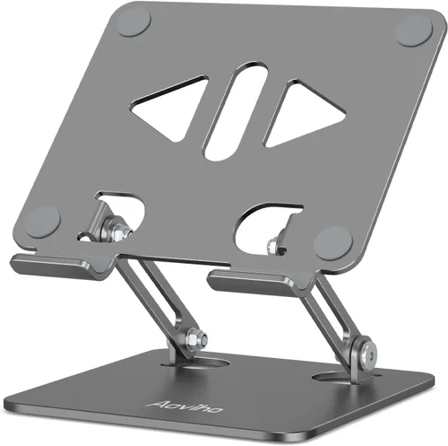Miniatura 9 de Aoviho - Soporte para tableta portátil para escritorio, soporte de escritorio ajustable para tableta, soporte de aluminio plegable para iPad Pro