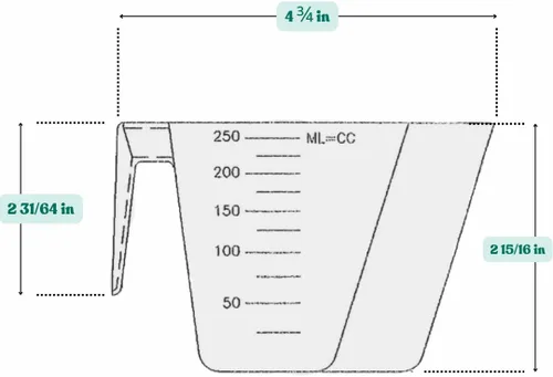 Miniatura 2 de 1 taza (8 Oz. 250 mL) Cuchara para café, proteína en polvo, comida para mascotas, especias, granos y productos secos – Taza medidora de plástico