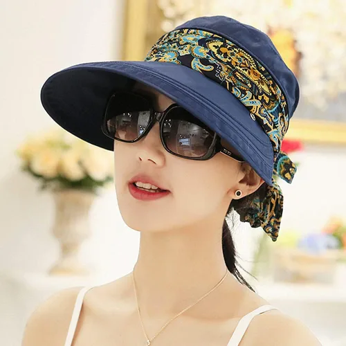 Miniatura 5 de Sombrero de sol plegable multifuncional con protección solar UPF 50+ para mujer, impermeable, transpirable, cuello facial