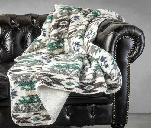 Miniatura 11 de Luxe - Manta de forro polar sherpa, ultra afelpada, ligera, suave y acogedora para cama, sofá y hogar, cálida manta de felpa bohemia, suave y Combo