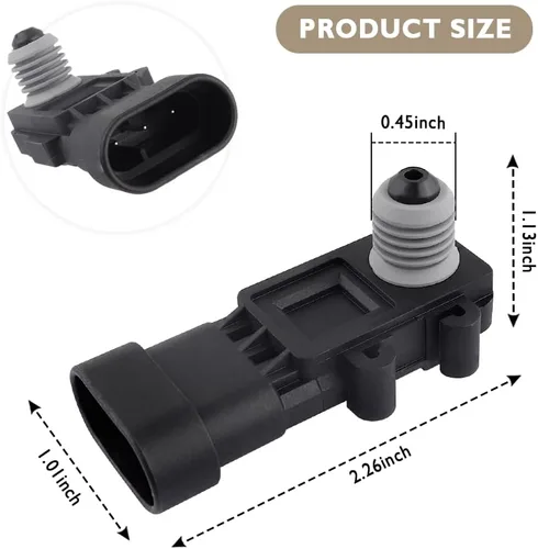 Miniatura 2 de Sensor de presión del tanque de combustible, sensor de presión de combustible compatible con Chevy, GMC, Cadillac, Buick, Pontiac Avalanche