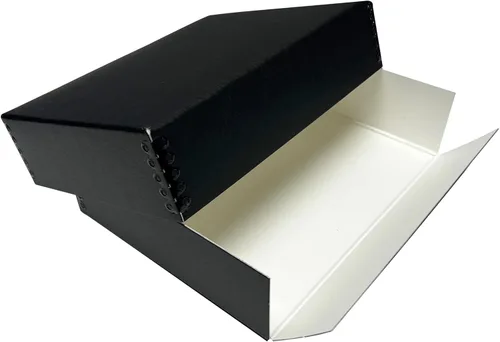 Miniatura 20 de Lineco Archival Caja de almacenamiento para impresión de 13x19 pulgadas, diseño frontal abatible, 13 1/2 x 19 1/2 x 3 pulgadas, color exterior: negro
