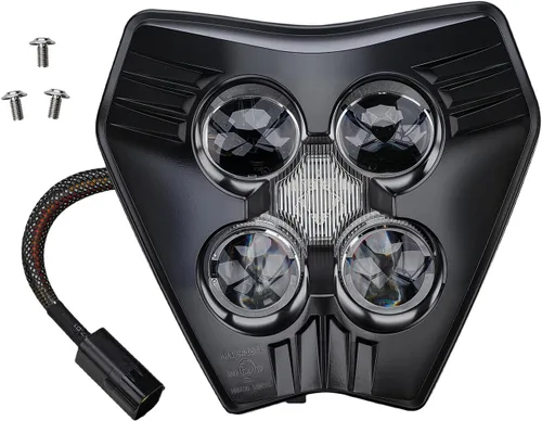 Miniatura 14 de CHANGCHENG - Faro delantero LED para moto de tierra de 66W 3000lm, kit de faro LED universal para motocicleta, faro para la mayoría de motos