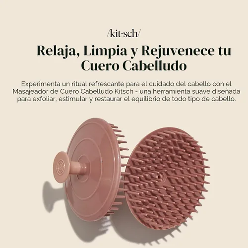 Miniatura 3 de Kitsch Masajeador de cuero cabelludo para el cuidado del cabello - Depurador de cuero cabelludo, cepillo de champú y exfoliante para todo