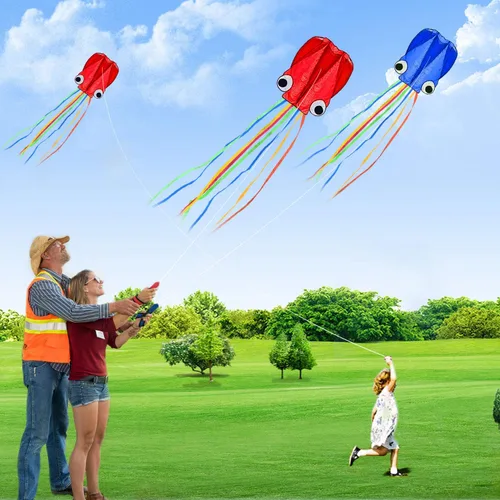 Miniatura 6 de Cometa de pulpo grande, cola larga, cometa que vuela fácilmente, cometas de playa, buenos juguetes para niños y adultos