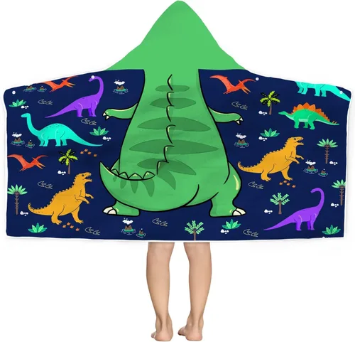 Miniatura 11 de Bonsai Tree Toalla de playa de sirena para niños con capucha, toalla de poncho de microfibra con capucha de cola de sirena para niñas, 30 x 50