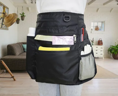 Miniatura 5 de Bafelia Delantal de limpieza impermeable con 8 bolsillos, suministros de uniforme de limpieza, delantal de trabajo duradero para disfraz