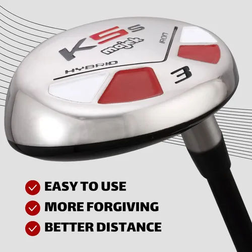Miniatura 4 de Majek juego de golf All Hybrid para jugadores profesionales. Incluye: palos de golf nivel senior flexibles n.º 3, 4, 5, 6, 7, 8, 9, PW. Total de 8