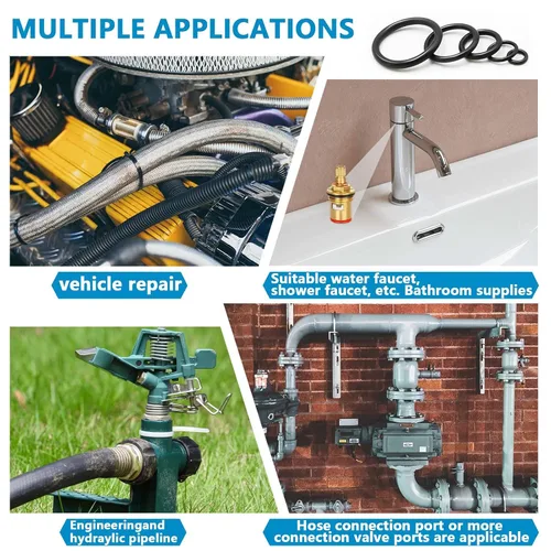 Miniatura 9 de ZDBB 382 PCS SAE FKM Viton O Ring Surtido Kit 30 Tamaños Fluorocarbono Oring para motores de automóviles de aviación, cilindros de plomería